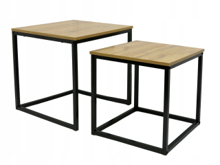 Kontrast SK101 štvorcový konferenčný stolík 50 x 50 x 50,5cm prírodný dub